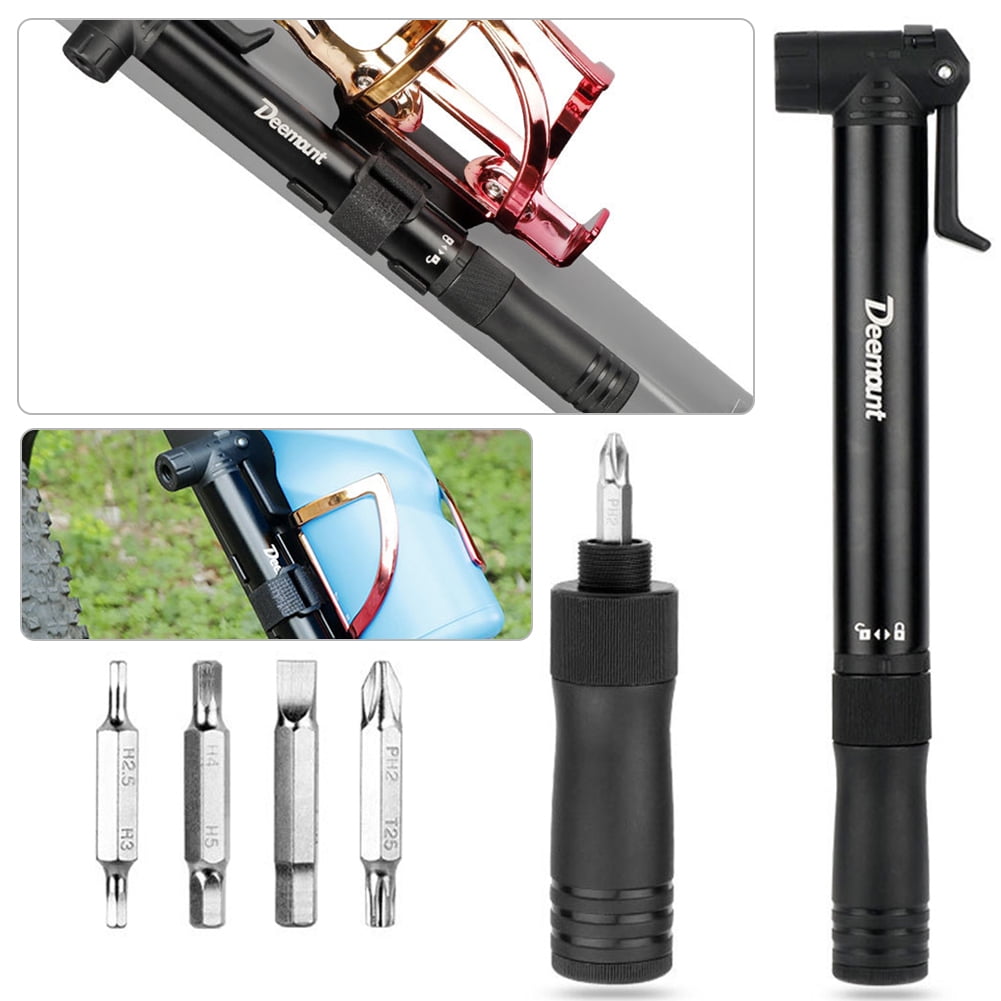 Zhuitw Portable Bicycle Pump Multifunctional MTB Road Bike Inflator
