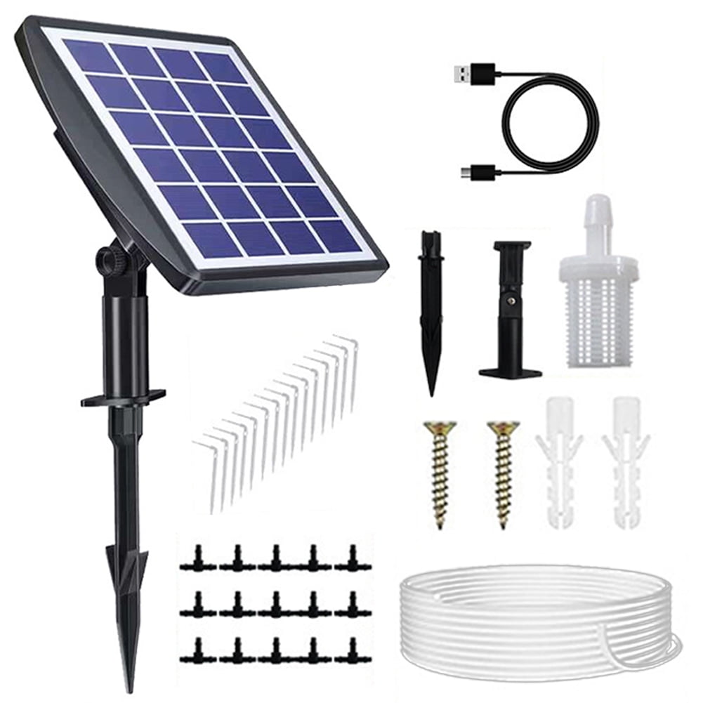 Zhuitw Solar Powered DIY Irrigation Gardening System with Timer