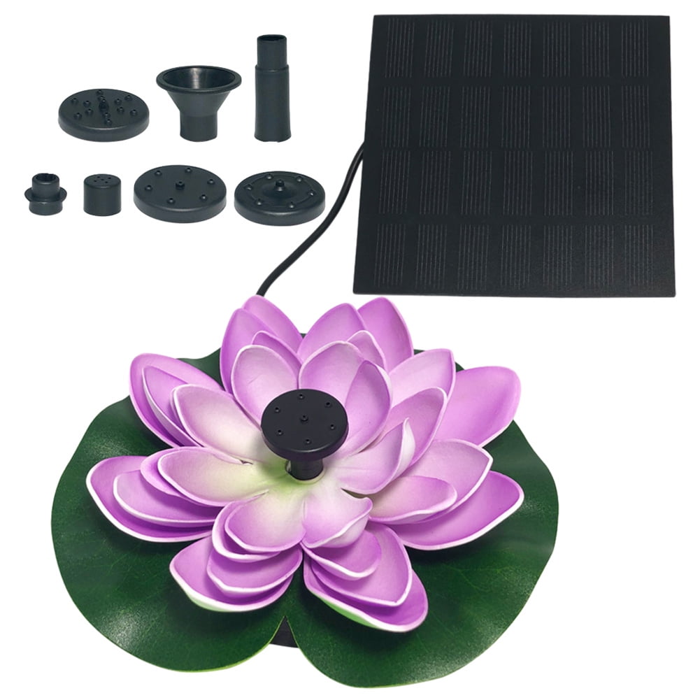Zhuitw Solar Powered Floating Garden Fountain 2.5W Bird Bath Fountains