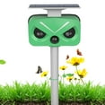 Zhuitw Solar Ultrasonic Animal Repeller Squirrel Rabbit Repellent with