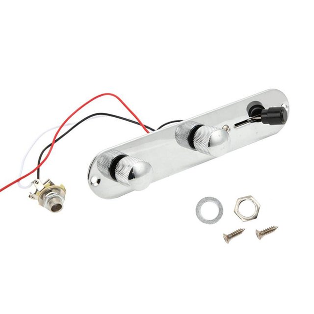 Zhuitw TL Electric Guitar Control Plate with Socket 3Way Circuit Board
