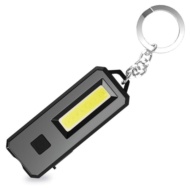 Zhuitw USB Rechargeable COB LED Mini Flashlight Keychains Waterproof