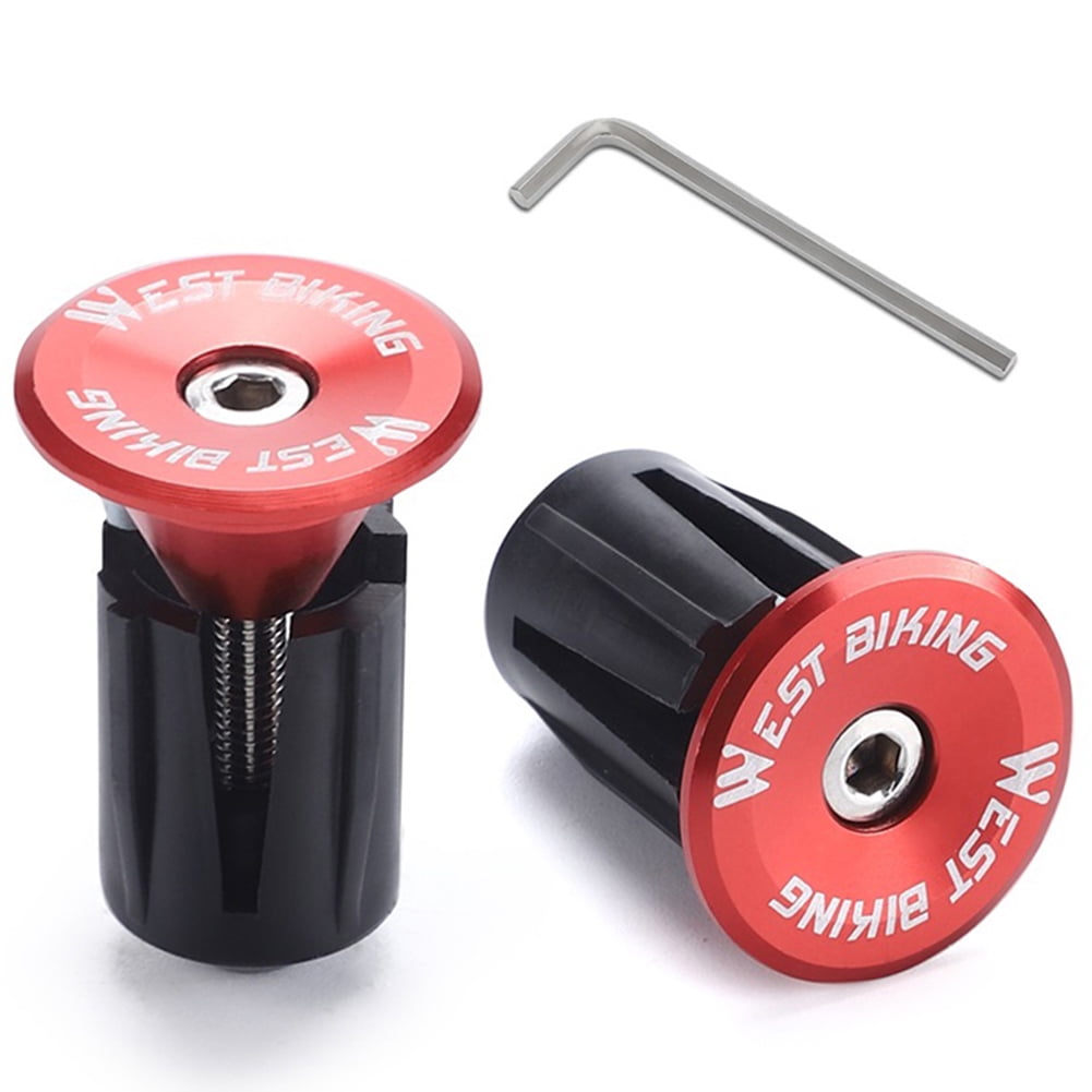 Zhuitw WEST BIKING Handlebar End Plugs Alunimum Alloy Bicycle Grips