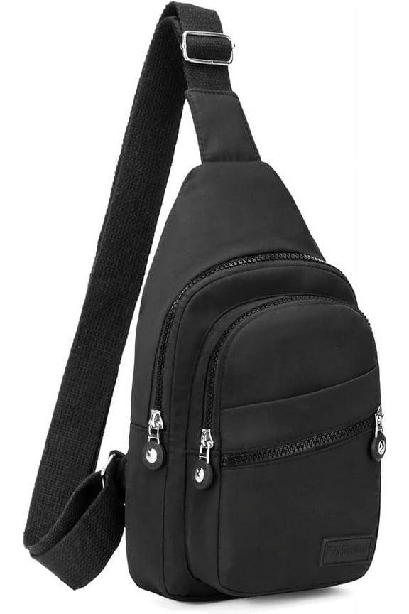 Small Sling Women's Fanny Pack, Nylon, Black
