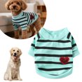 thumbnail image 1 of Zhuke Dog Shirts, Lightweight Soft Striped T-Shirts Dog Vest With Heart Pattern Breathable Comfortable Pet Apparel Tee Shirts Spring Summer Suitable For Small And Medium Large Pets, 1 of 5