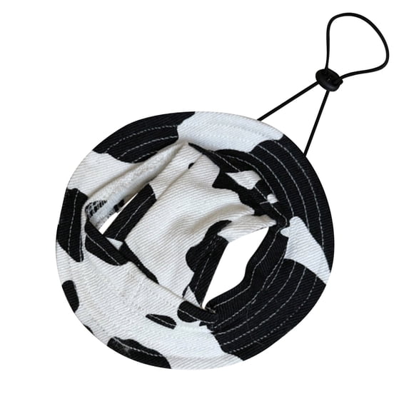 Zhuke Summer Dog Bucket Hat Pet Sun Visor Cap Adjustable Outdoor Sunshade Hat with Ear Holes for Small Medium Dogs Cats