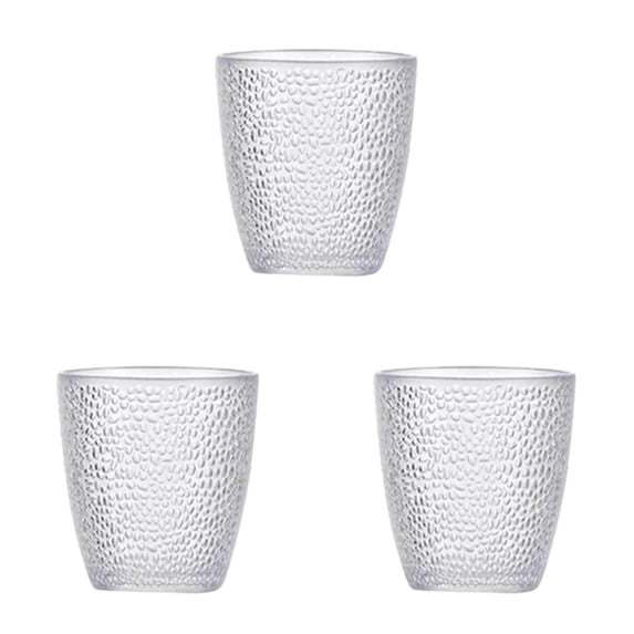 Zhuke Unbreakable Acrylic Glass Set - 8oz Transparent Cups for Hot/Cold Drinks - Stackable Fall-Proof Tumblers for Kitchen, Bar & Outdoor Use