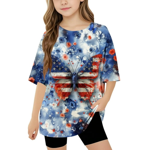 ZhuoLiL Clothes for Toddler Girls 4T-5T Toddler Girls' Cute Graphic Print T-Shirt - Short Sleeve Round Neck Tee