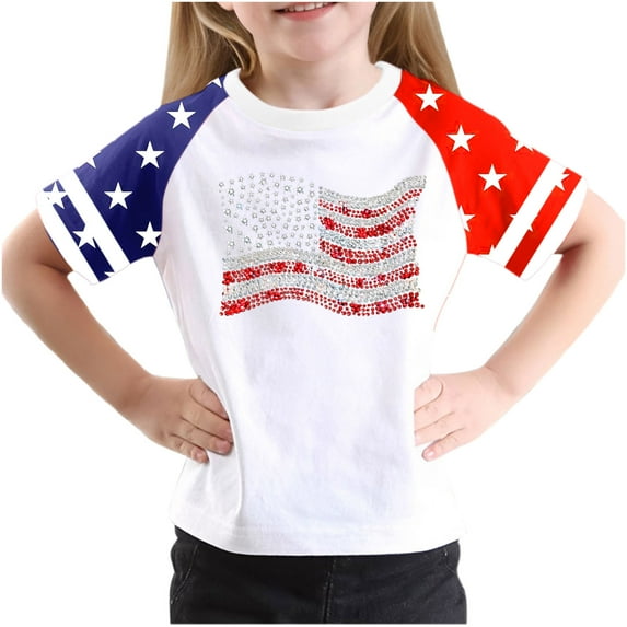 ZhuoLiL Girls T Shirts Size 10-12 Toddler Kids Boy And Girl Fashion Cute Round Neck Print Short Sleeve