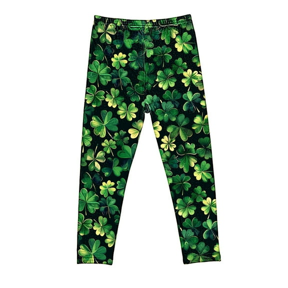 ZhuoLiL Leggings for Toddler Girls 3T Girls Leggings For Outerwear St. Patrick's Day Printed Children's Pants
