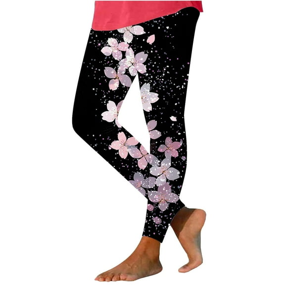 ZhuoLiL Leggings for Women Clearance under $5 Ladies Fashionable Retro Printed Leggings Yoga Casual Pants Bottom Pants