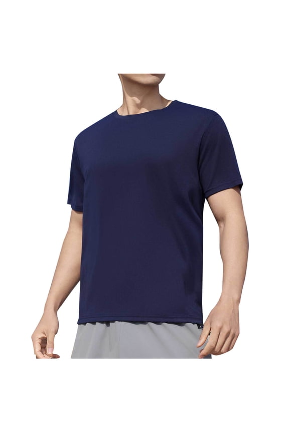 Mens Shirts Short Sleeve T Shirts Men's Performance Crew Neck Tee - Elastic Athletic Shirt for Sports