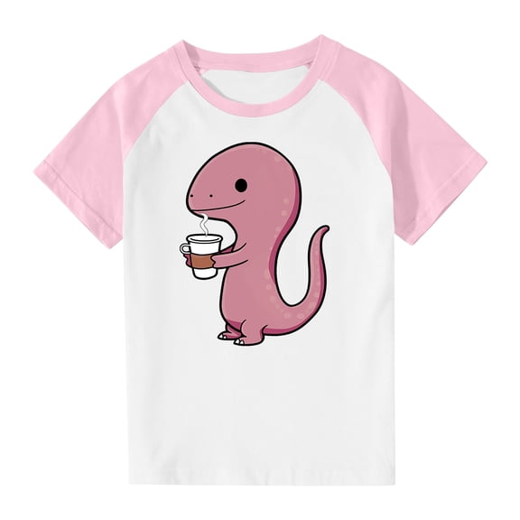 ZhuoLiL Shirts for Girls 10-12 Years Old Toddler Graphic Print Tee - Short Sleeve Round Neck