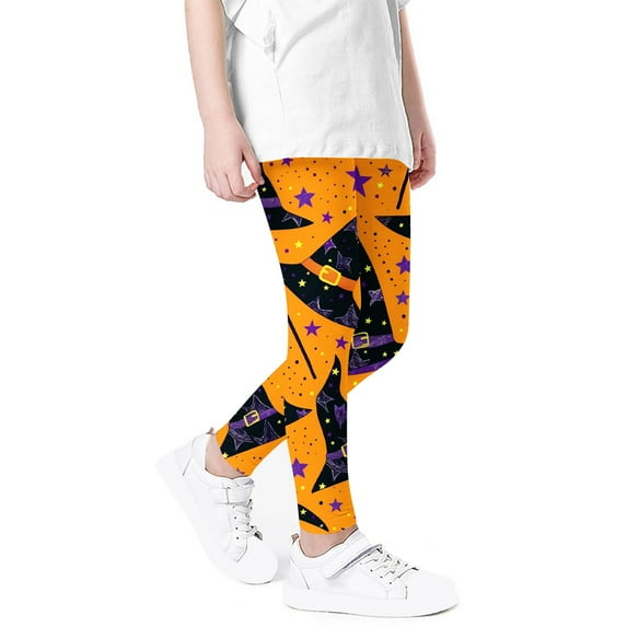 ZhuoLiL Toddler Girls Pants 2T - 3T 3-8 Years Girls' Fashionable Outerwear With Halloween Printed Bottom Pants