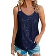 thumbnail image 1 of MuZeFu Women V-Neck Dressy Tank Tops Sparkly Party Concert Outfits, 1 of 9
