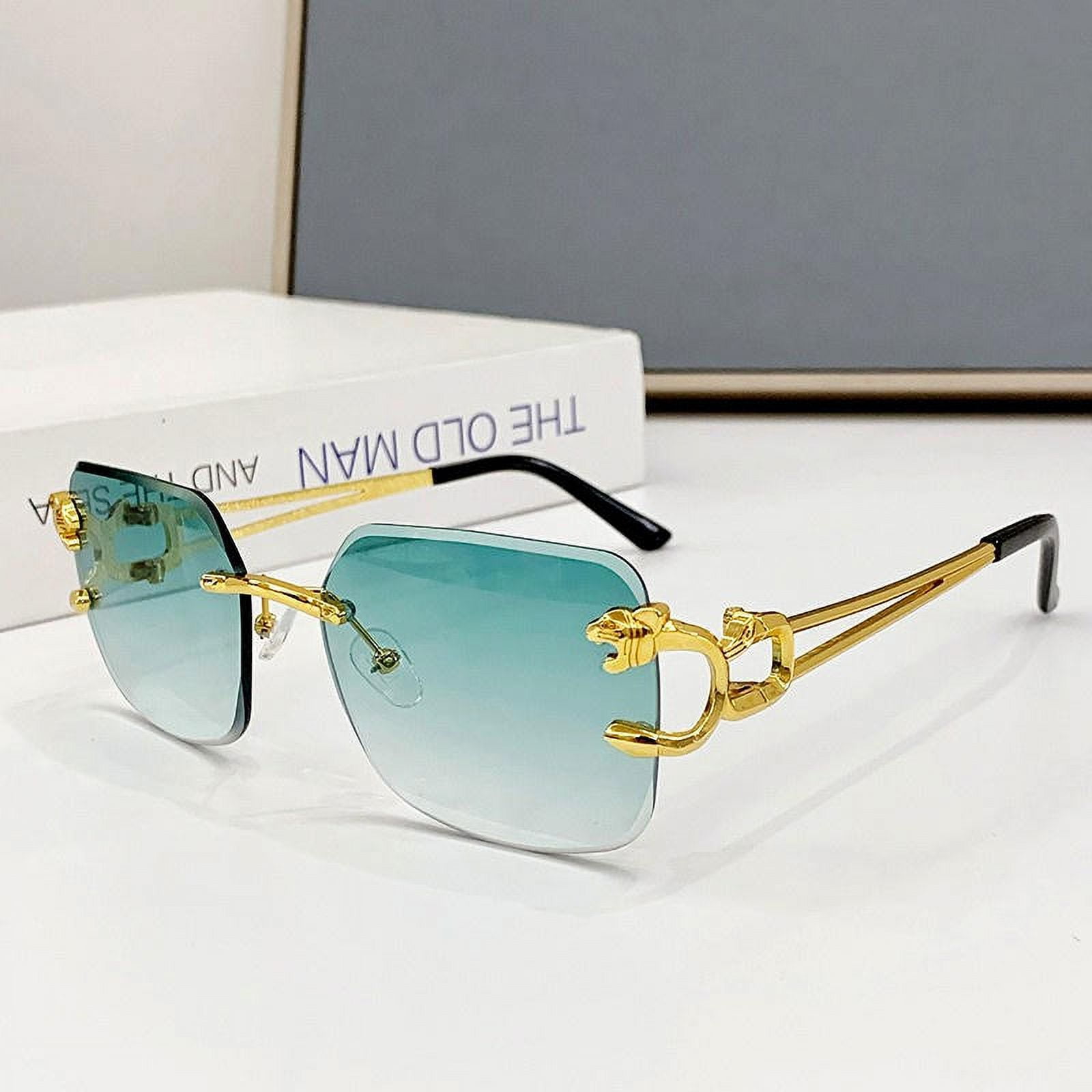 Zhuyue Vintage Rimless Sunglasses Men Women Steampunk Punk Eyeglasses ...
