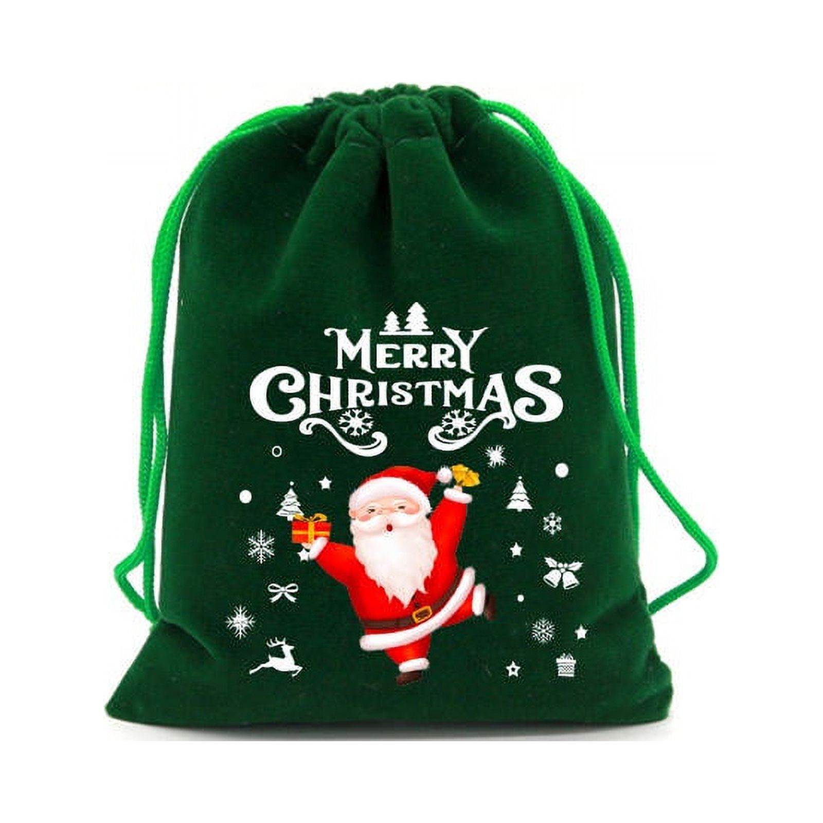 Zhuyue Xmas Velvet Bags Small Candy Gift Bag Drawstring Pouch Christmas