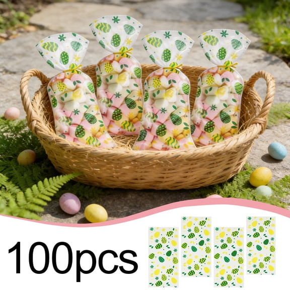 ZhyrZng Cellophane Candy Wrappers Easter Party Supplies | Tear Resistant & Waterproof Design & Easy to Wrap for Holiday Gifting, Wedding Favors, Birthday Celebrations and Seasonal Decoration