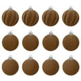 thumbnail image 1 of ZhyrZng Christmas Burgundy Ball Christmas Ornaments 12PC Velvet Christmas Balls Flocked Christmas Tree Ball Ornaments Plastic Balls Xmas Hanging Ornaments Christmas Tree Decoration 2.4 Inch, 1 of 7