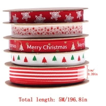 ZhyrZng Christmas Decorations Ribbon For Gift Wrapping Christmas Tree Decoration 25YD Christmas Ribbon 10mm Multi Supplies Party Gift Ribbon Colorful