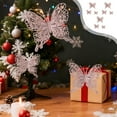 thumbnail image 1 of ZhyrZng Christmas Tree Butterfly Ornaments,3D Glitter Hollow Butterfly Decorations Xmas Butterflies Wall Hanging Decor with Stems for Christmas Tree and Holiday Crafts, 9Pcs, 1 of 7