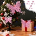thumbnail image 1 of ZhyrZng Christmas Tree Butterfly Ornaments,3D Glitter Hollow Butterfly Decorations Xmas Butterflies Wall Hanging Decor with Stems for Christmas Tree and Holiday Crafts, 9Pcs, 1 of 7