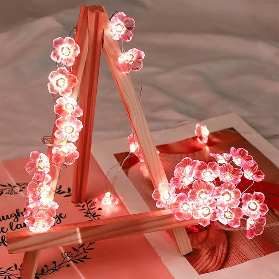 ZhyrZng Festival LED Copper Light Cherries Light String Pink 200cm Featuring Peach Lights Outdoor Courtyard Design And Battery Operated Lamp For Camping Decorative Modeling