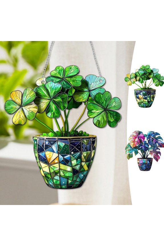 Four-leaf Turtle 2D Flat Acrylic Decoration Living Room Decoration Pendant Hanging Decoration Home Decoration Hanging Ornament Festival Decoration Keychains Home Door Wall Window Decor
