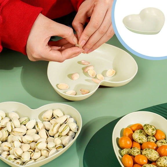 ZhyrZng Heart Plates W 5.91Inch X L 5.51Inch Impregnable Dinner Plates Dishwasher Microwave Safe Plastic Plates Reusable Lightweight Plates For Kitchen Or Camping Kitchen Utensils Cooking Utensils