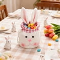thumbnail image 1 of ZhyrZng Long Eared Rabbit Candy Bag - Easter Cookie Packaging 10 Inch featuring Drawstring Design & Polyester Material, Cute Bunny Gift Sack for Holiday Party Favor & Toy Storage Holder, 1 of 6