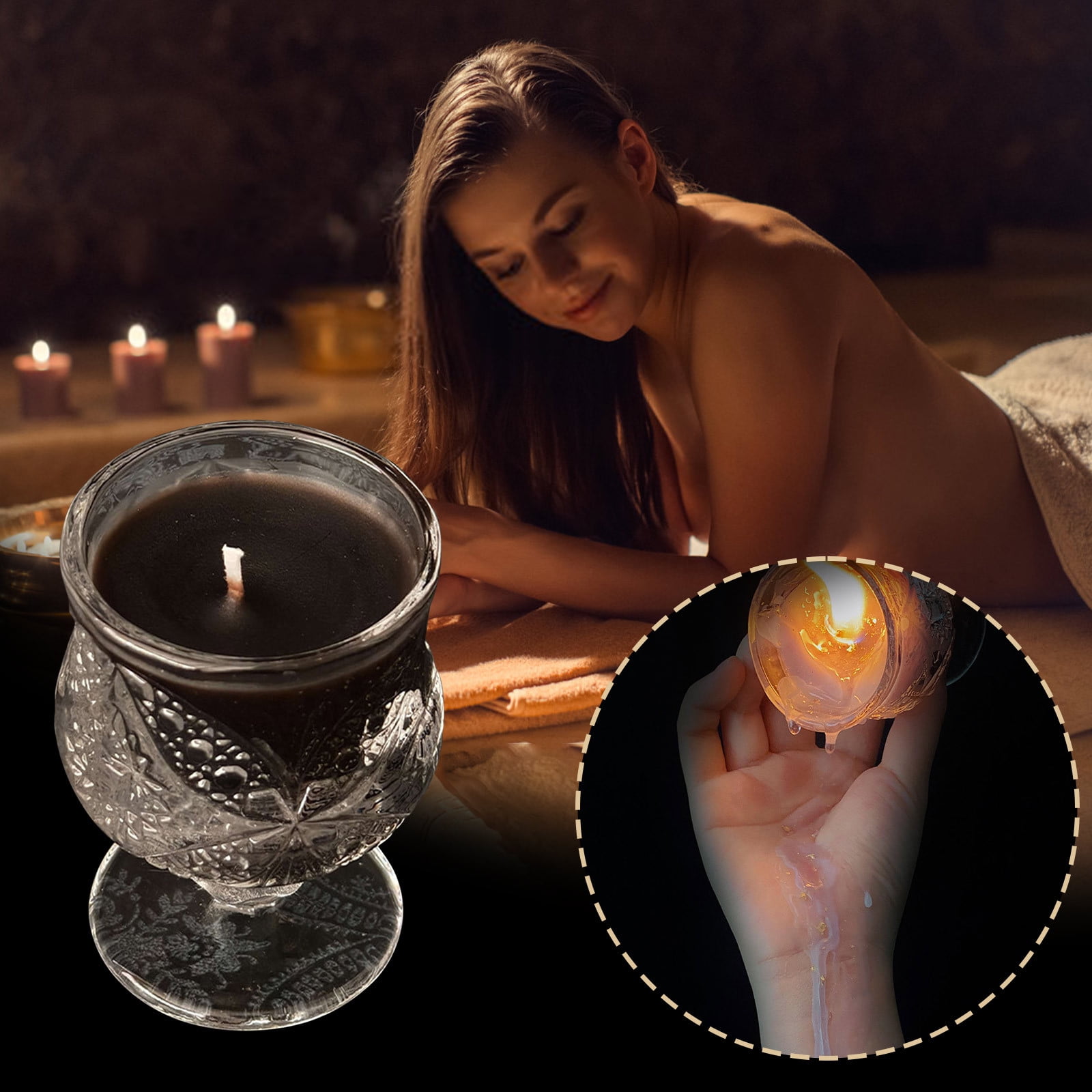 ZhyrZng Low Temperature Candles Wine Cup Shaped in The Dark