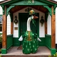 thumbnail image 1 of ZhyrZng Porch Goose Outfits St Patricks Day Costume | St Patricks Day Goose Outfit & Porch Goose St Patricks Day Green Clothing | Decorative Garden Statue Clothes Accessories For 23 Inch Lawn, 1 of 5