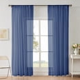 thumbnail image 1 of ZhyrZng Translucent Pinch Pleated Sheer Curtains - Rod Pocket Style White Sheer Curtain 51x39 Inch featuring Lightweight Polyester | Solid Color Drapes for Living Room Bedroom, 1 of 7