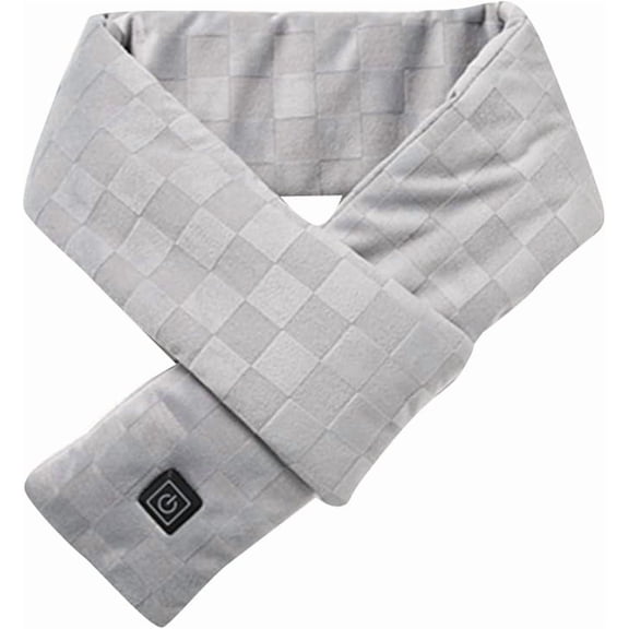 ZhyrZng USB Heated Scarf Electric Neck Warmer Pad | Adjustable Heating Wrap & Washable Thermal Neck Collar for Winter Cold Weather | Soft Cotton Heating Scarf for Outdoor Skating Commuting