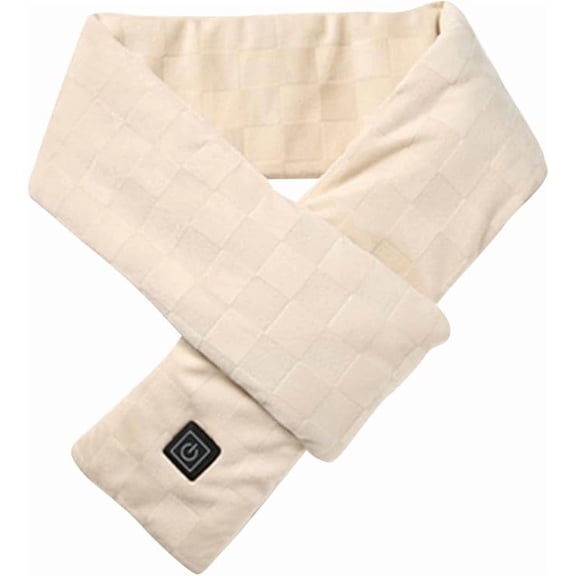 ZhyrZng USB Heated Scarf Electric Neck Warmer Pad | Adjustable Heating Wrap & Washable Thermal Neck Collar for Winter Cold Weather | Soft Cotton Heating Scarf for Outdoor Skating Commuting