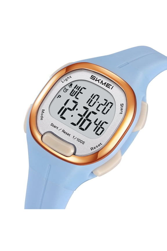 Airplane Shaped Led Light For Women - Women’S Digital Sports Watch With Metal Men'S Outdoor Sports Digital W Design And Waterproof Stopwatch Alarm Watch With Backlight