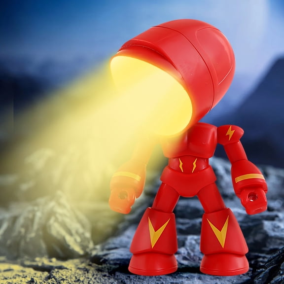 Zhyrzng Cute Robot Night Light For Bedroom Office - 2 In 1 Mini Creative Robots Table Lamp With Plastic Birthday Gift Magnetic Suction Design And Robot Design Companion Table Light