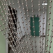 ZiDeTang 100cm x 195cm Sparking Plating Plastic Diamond D cor Beaded Door Curtain String Doorway Room Divider Window Tassel Blind Screen Panel Silver