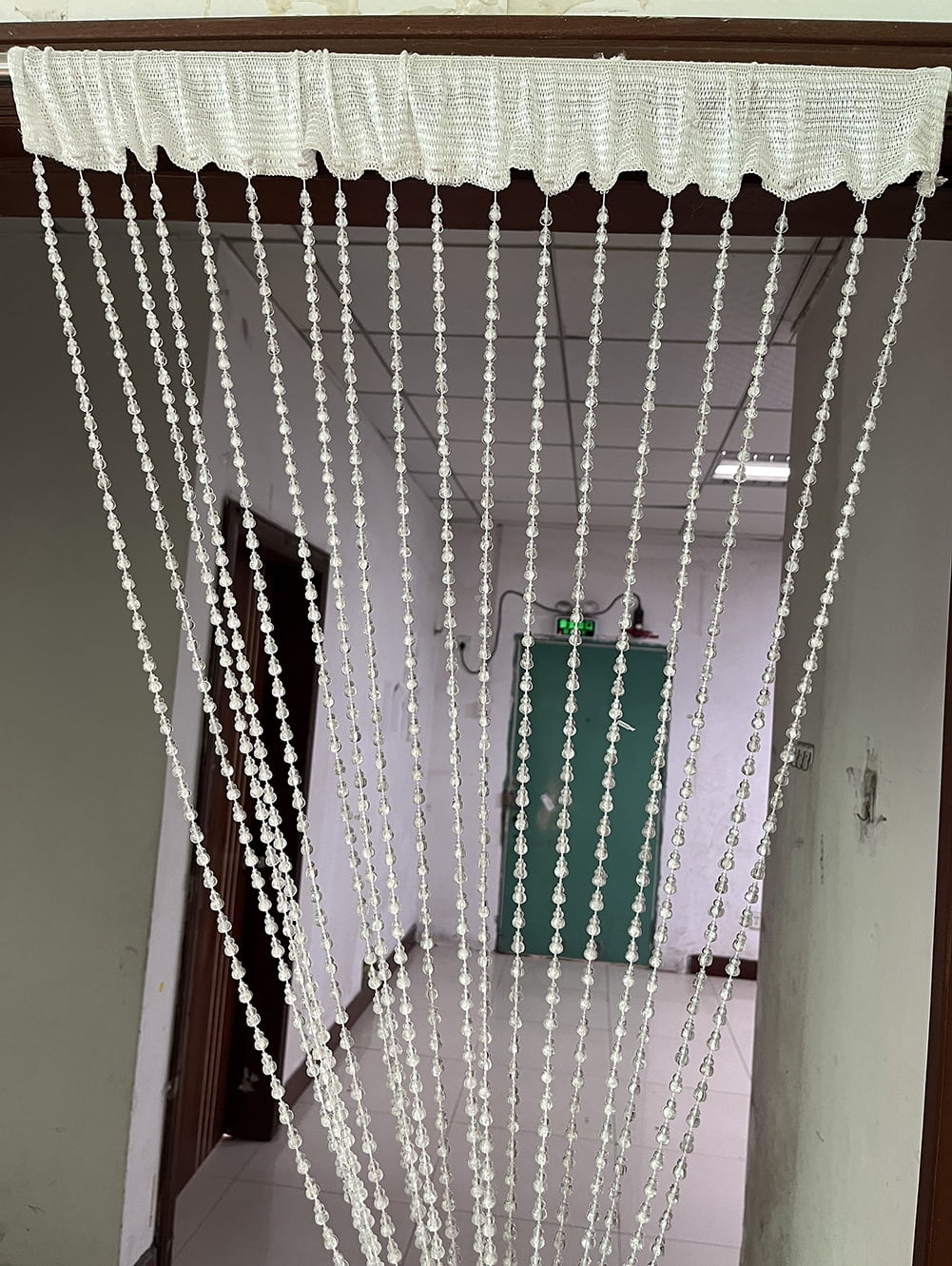 ZiDeTang 18 Rows Acrylic Calabash Door Beaded Curtain Home Décor String Doorway Room Divider Tassel Window Blind Screen Panel for Wedding café Office (39.3" x 76.7",Clear)