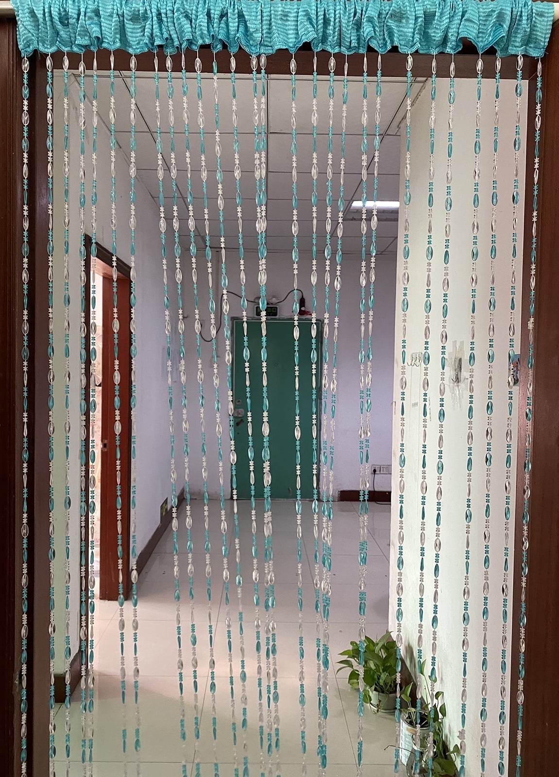 ZiDeTang Acrylic Beaded Door Curtain Décor Tassel Room Divider Curtain (Blue, 100cm by 195cm)