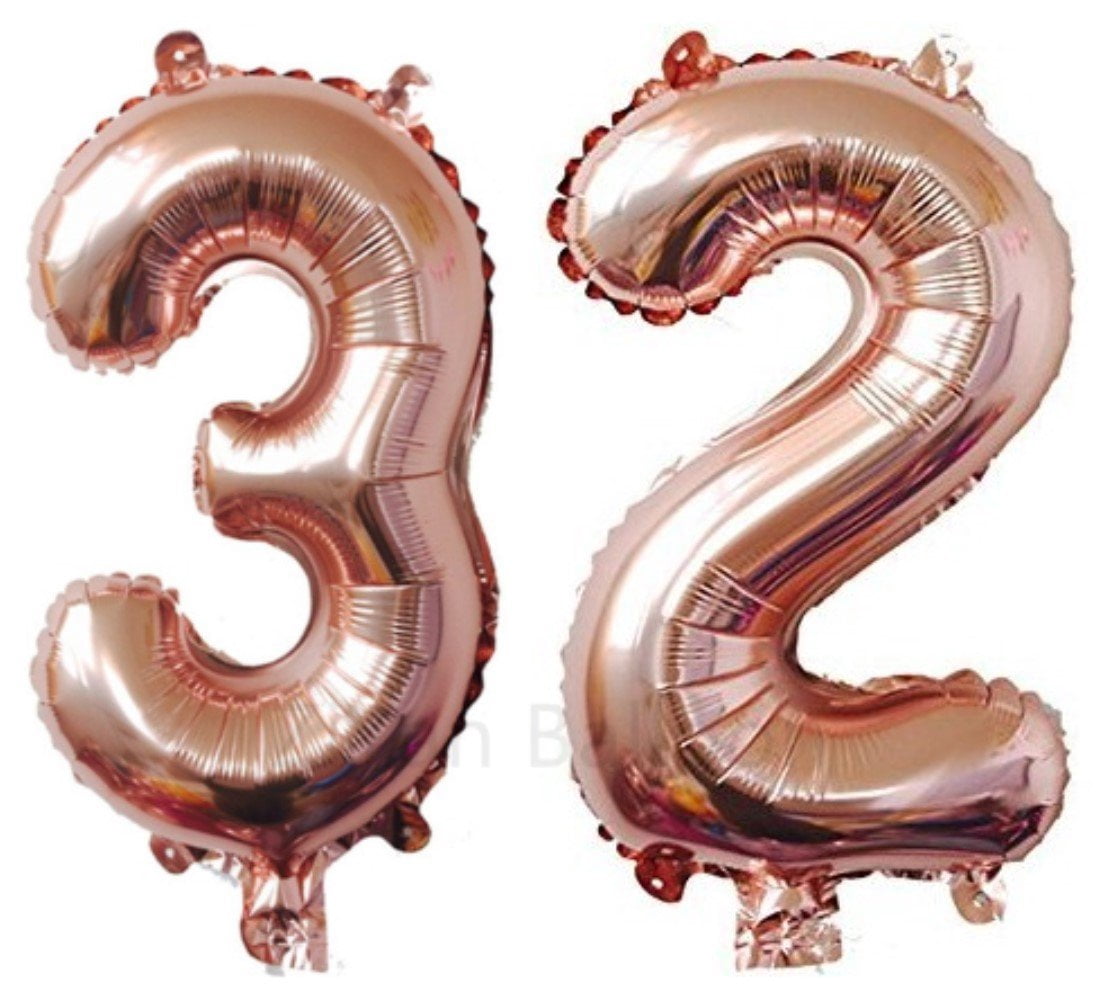 ZiYan 40 Inch Giant Rose Gold Number Balloons - Set Of '6' & '5' For 65th Birthday Party Decor
