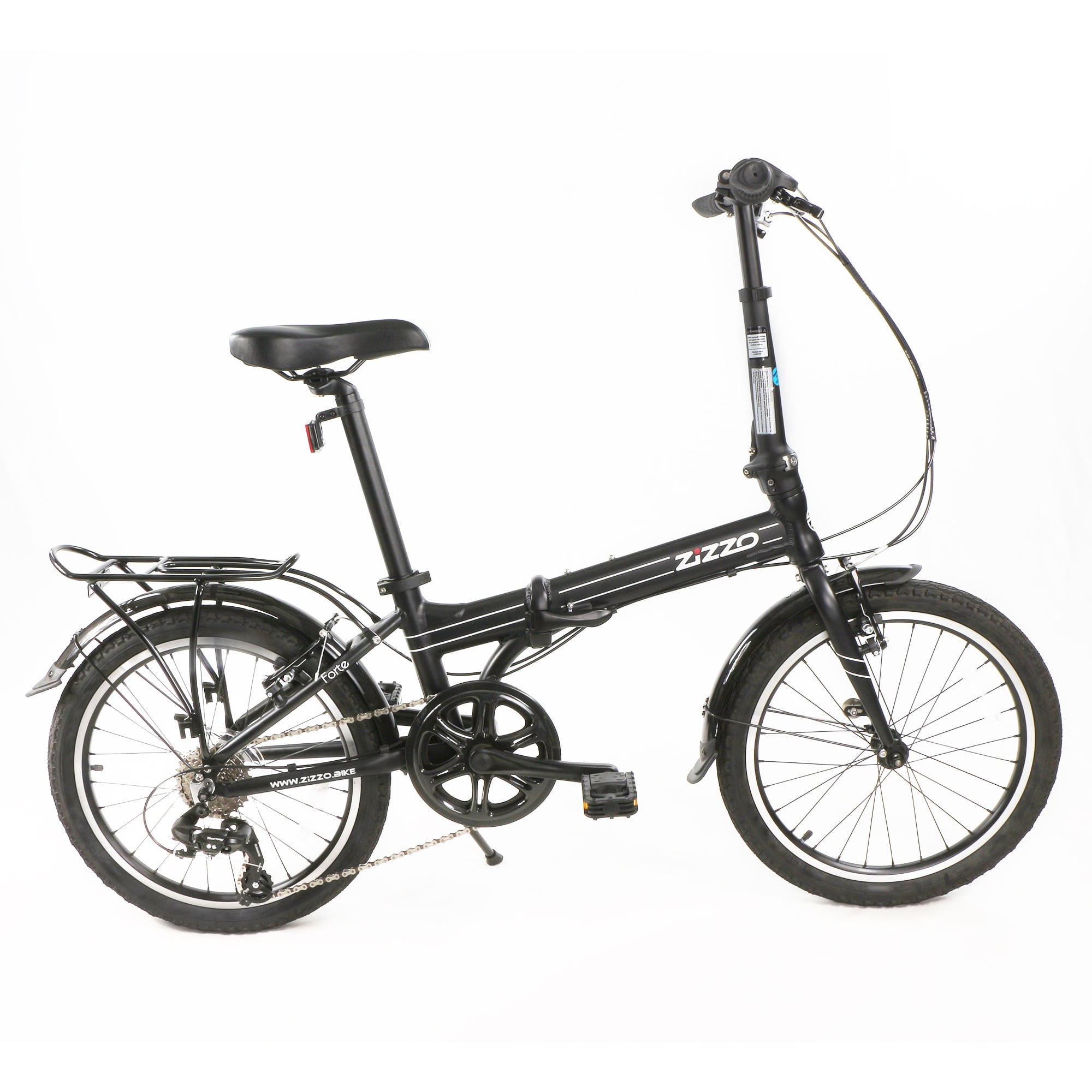 ZiZZO Adjustable handlebar Heavy Duty Folding Bike, Black