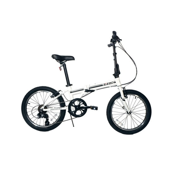 ZiZZO CAMPO 20" 7-Speed Alloy Folding Bicycle, all genders, Matte White