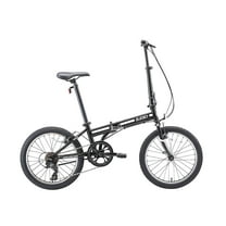 ZiZZO FERRO 20" Wheel, HT-Steel 7-Speed Folding Bike for all genders, Black