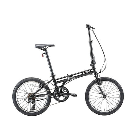 ZiZZO FERRO 20" Wheel, HT-Steel 7-Speed Folding Bike for all genders, Black