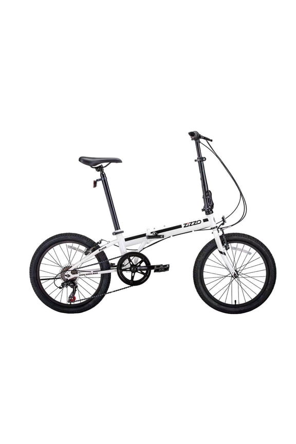 FERRO 20" Wheel, HT-Steel 7-Speed Aluminum Alloy Folding Bike for all genders, White