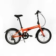 thumbnail image 1 of ZiZZO Via 7-Speed 20" wheel, Aluminum Folding Bicycle for all genders, Orange, 1 of 7
