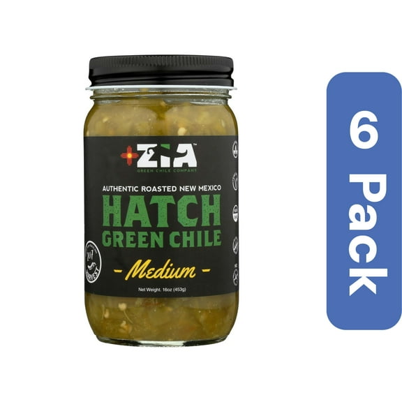 Zia Hatch Chile Company Roasted Green Chile 16 oz (Pack Of 6)