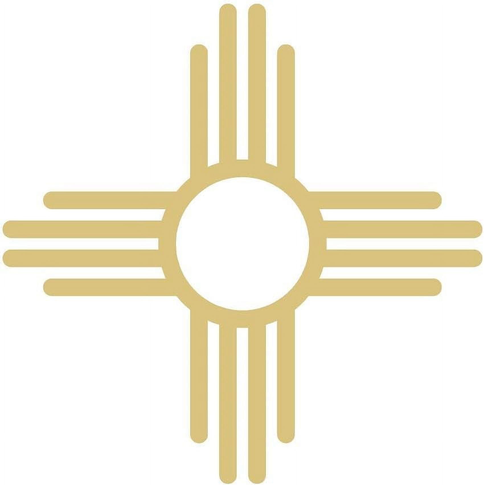 Zia Symbol Cutout Unfinished Wood Home Décor Everyday Door Hanger MDF