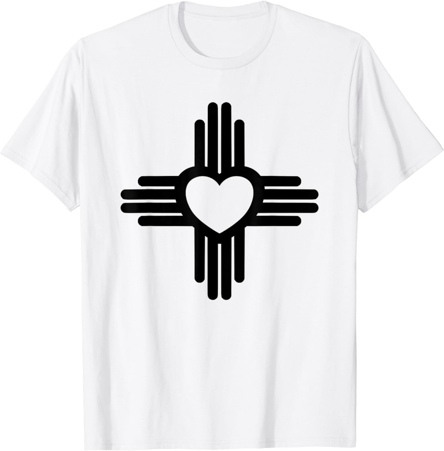 Zia Symbol Heart I love New Mexico Cotton TShirt